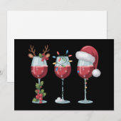 クリスマス サンタ ワイン グラス ホリデー シーズン 飲み物 (正面/裏面)