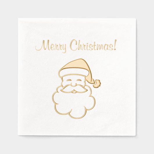クリスマス サンタ 冬の休日 箔ナプキン (正面)