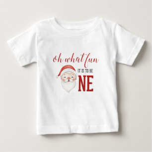 クリスマス サンタ 初めての誕生日 ベビーTシャツ