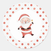 クリスマス サンタ 初めての誕生日 ラウンドシール (正面)