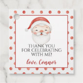 クリスマス サンタ 初めての誕生日 引き出物タグ フェイバータグ (正面)