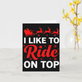 クリスマス サンタ 夫婦お揃いの面白いデザインが好きな人におすすめ カード (黄色い花)