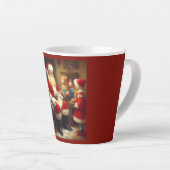 クリスマス・サンタ(子供付き) 3 カフェラテマグ (右アングル)