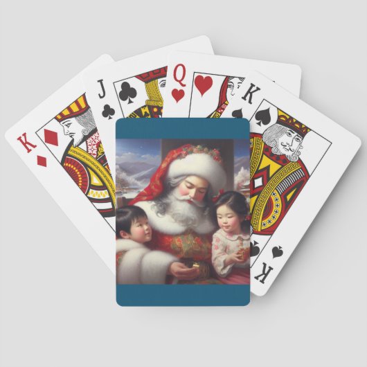 クリスマス・サンタ（子供付き） 5 トランプ (裏面)