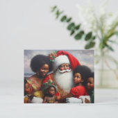 クリスマス・サンタ(子供付き) 7 シーズンポストカード (スタンド正面)