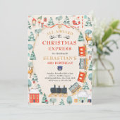 クリスマス サンタ 極北の鉄道 誕生日パーティー 招待状 (スタンド正面)