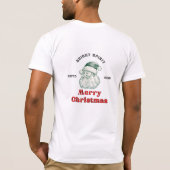 クリスマス サンタ 猫 女性用Tシャツ – かわいい祭典 Tシャツ (裏面)