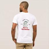 クリスマス サンタ 猫 女性用Tシャツ – かわいい祭典 Tシャツ (裏面フル)