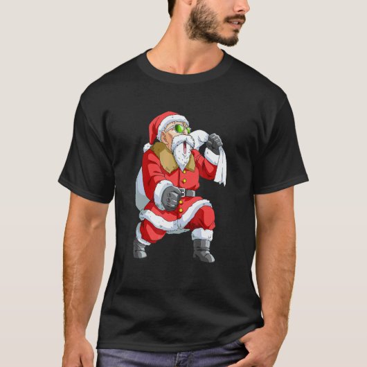 クリスマス サンタ 空手 面白い 男の子 子供 パジャマ クリスマス Tシャツ (正面)
