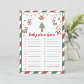 クリスマス サンタ 赤ちゃん 名前 ベビーシャワー ゲーム カード (スタンド正面)