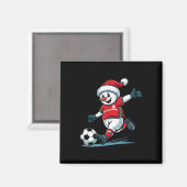 クリスマス サンタ 雪だるま サッカー 面白い 幼児 マグネット (正面/裏面)