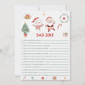 クリスマス サンタ 雪だるま パパのジョーク ゲーム カード (正面)