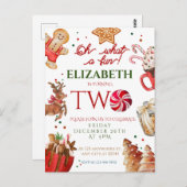 クリスマス サンタ 鹿 なんて楽しい2歳の誕生日 ポストカード (正面/裏面)