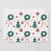 クリスマス サンタ 鹿 雪だるま 冬の誕生日 フォト 招待状 (裏面)