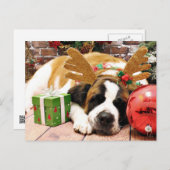 クリスマス – サンバーナード – 青 (正面/裏面)