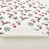 クリスマス，シェルパ毛布，休日，トナカイ シェルパブランケット (3/4)