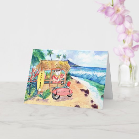 クリスマス・シェーブ・アイス・サンタ カード (蘭)