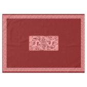 クリスマス シカのレース 60" x 84" テーブルクロス (正面(横))