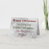 クリスマス·シスターと家族全員がマイルを渡る カード (正面)