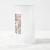 クリスマス-シベリアンハスキー-ベイリーおよびKatya フロストグラスビールジョッキ (中央)