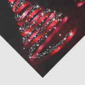 クリスマス シャイニーレッド リボン ツリー スパークル ブラック 薄葉紙 (詳細)