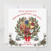 クリスマス・シャルキュトリー＆ワインパーティーの招待状 シーズンカード (正面)