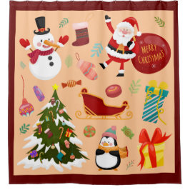 クリスマス シャワーカーテン