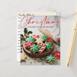 クリスマス・シュガー・クッキーのレシピカード