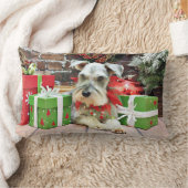 クリスマス-シュナウツァー-ヘインツ ランバークッション (ブランケット)