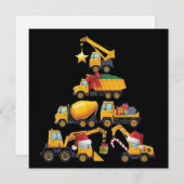 クリスマス ショベルカー 建設トラック ツリー (正面/裏面)