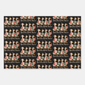 クリスマス シリー ティーチャー ゴース ギフト あたたかい 冬  ラッピングペーパーシート (正面)