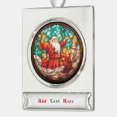 クリスマス シルバープレートバナーオーナメント (左)