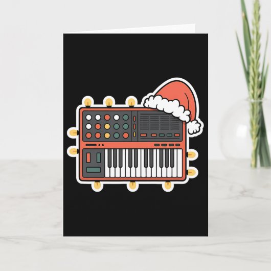 クリスマス シンセサイザー クリスマスのイベント Xmas  カード (正面)