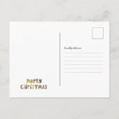クリスマス | シンプルなHyggeスタイルのクラシックホリデー ポストカード (裏面)
