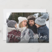 クリスマス シンプル スクリプト ファミリー ニュースレター (正面)