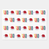 クリスマス シンプル ビジネス ロゴ サンタ ハット ラッピングペーパーシート (正面2)