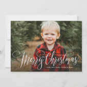 クリスマス シンプル ワンフォト グリーン ファミリー (正面)