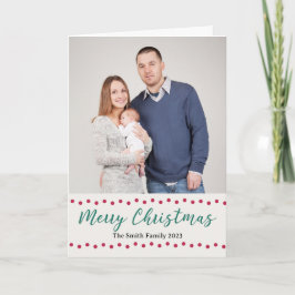 クリスマス シンプル 赤と緑 オーダーメイド フォト