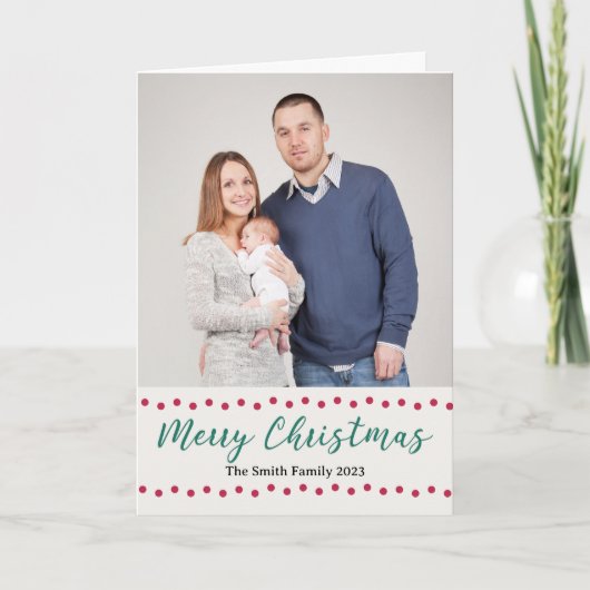 クリスマス シンプル 赤と緑 オーダーメイド フォト (正面)