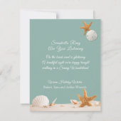 クリスマス・シーシェル星魚サンドドルトロピカル カード (裏面)