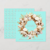 クリスマス・シーシェル・ヒトデ・パール・バブル シーズンカード (正面/裏面)