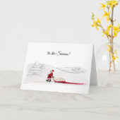 クリスマス・シーズンのグリーティングカード カード (黄色い花)