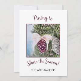 クリスマス・シーズンの共有へのピニング シーズンカード