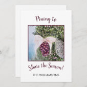 クリスマス・シーズンの共有へのピニング シーズンカード (正面/裏面)