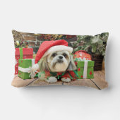 クリスマス-シーズー（犬） Tzu -ギズモ ランバークッション (裏面)