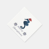 クリスマス・シーホース スタンダードカクテルナプキン (角)
