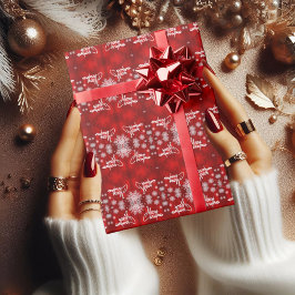 クリスマス シームレス 赤いラッピングペーパー ラッピングペーパー