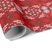クリスマス シームレス 赤いラッピングペーパー ラッピングペーパー (ロールコーナー)