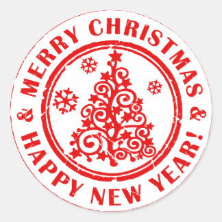 クリスマス・シールまたは手紙シール ラウンドシール