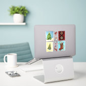 クリスマス シール (デスク上のノートパソコン)